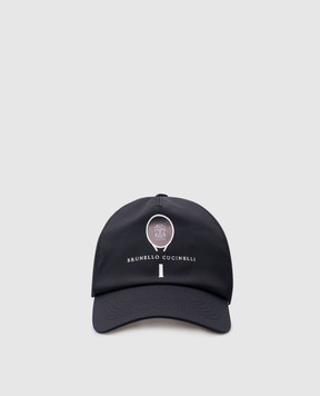 Brunello Cucinelli Blue cap with logo MCAP9910T