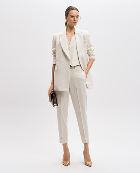 Peserico White vest with wool and lurex E0362002041