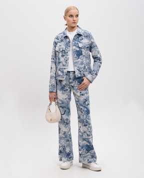 Off-White Tapestry fresco blue jeans with logo patch OWYA062S25FAB001