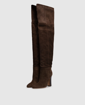 Paris Texas Lavinia brown suede over-the-knee boots PX1508XV0EL