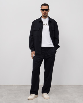 Moncler Blue shirt-style wool jacket K10912F00003597FV