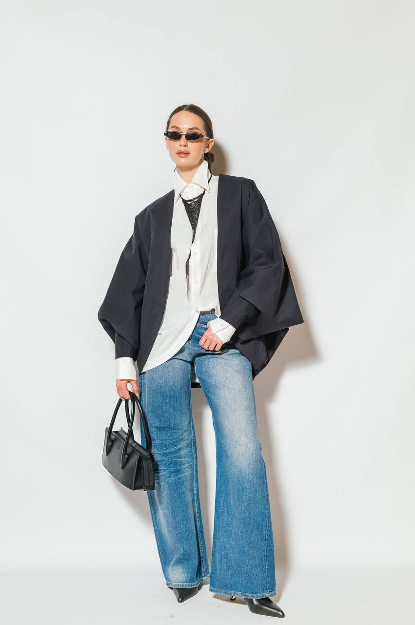 

Blue jeans with logo patch Maison Margiela MM6