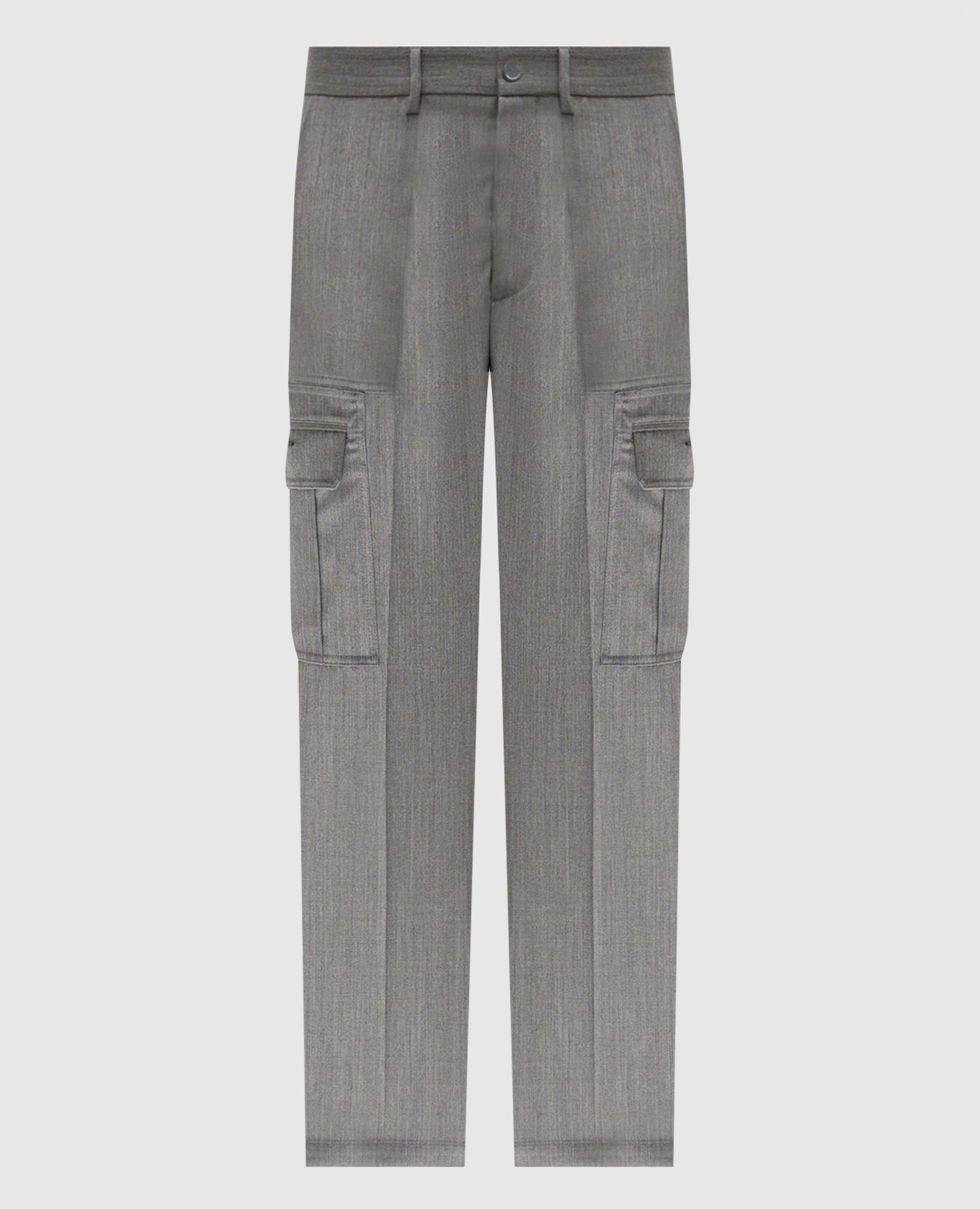 Grey wool cargo pants Stefano Ricci