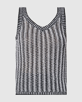 Max Mara ARRIGO black striped top ARRIGO