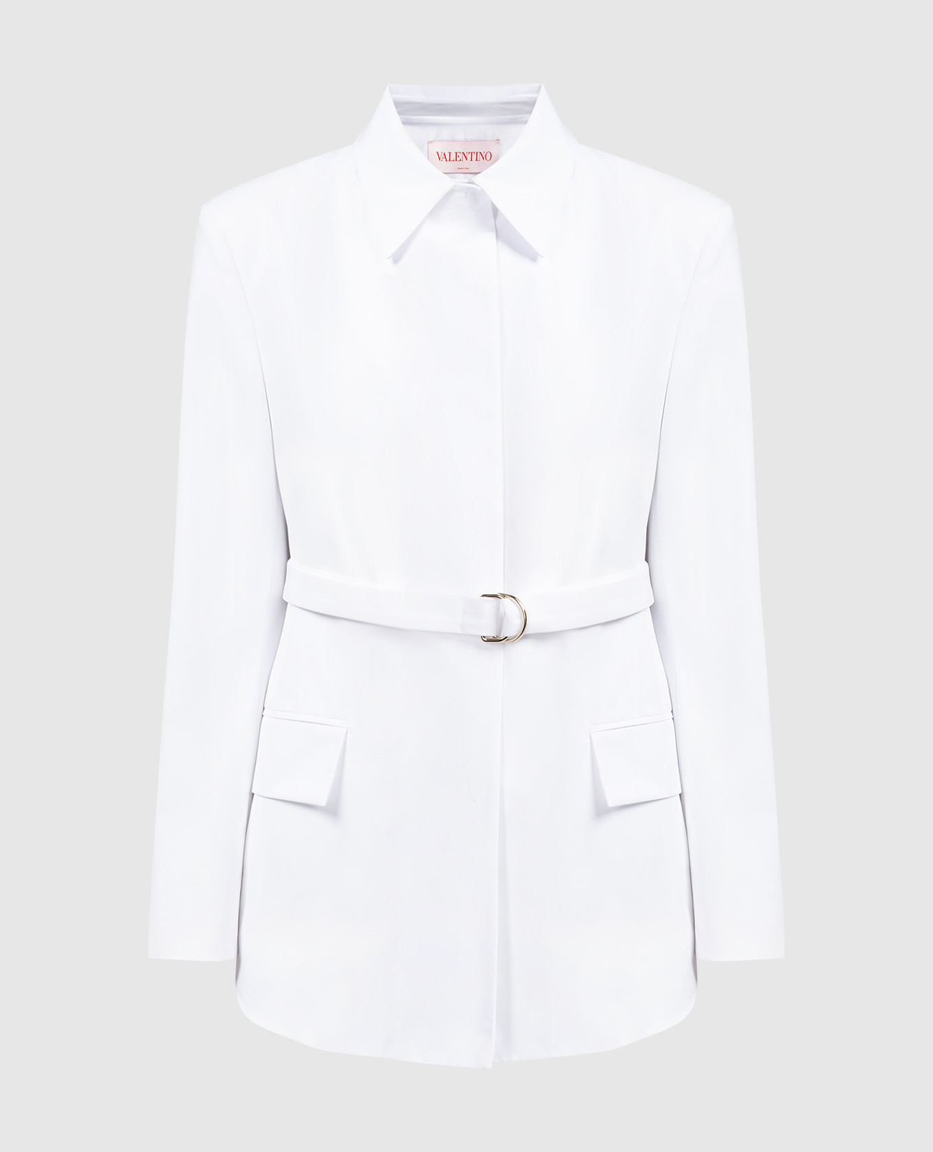 White jacket with a belt valentino