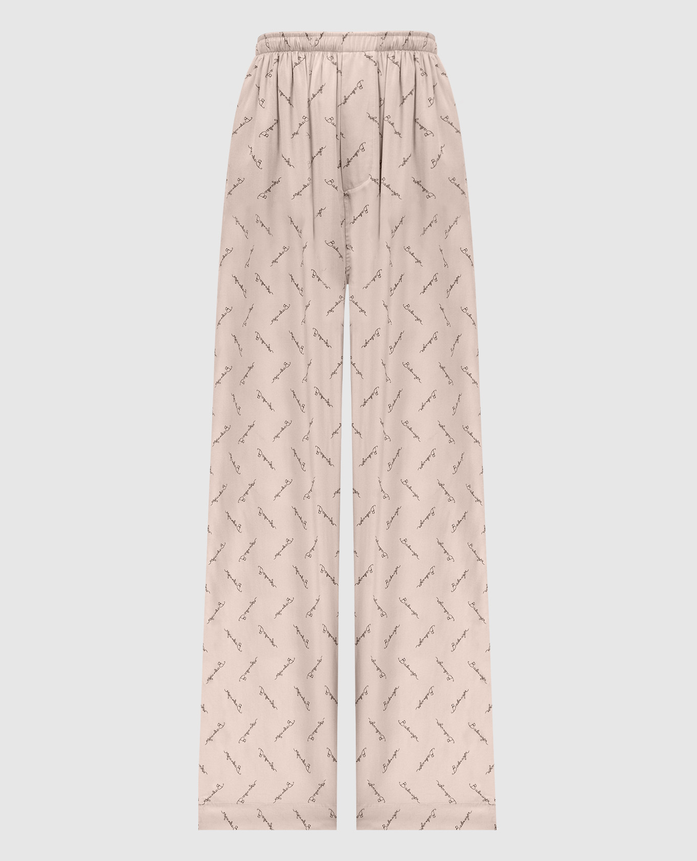Beige pants with logo print Balenciaga