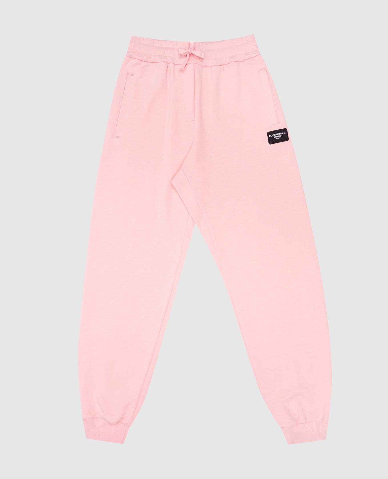 Kids' pink joggers with logo patch