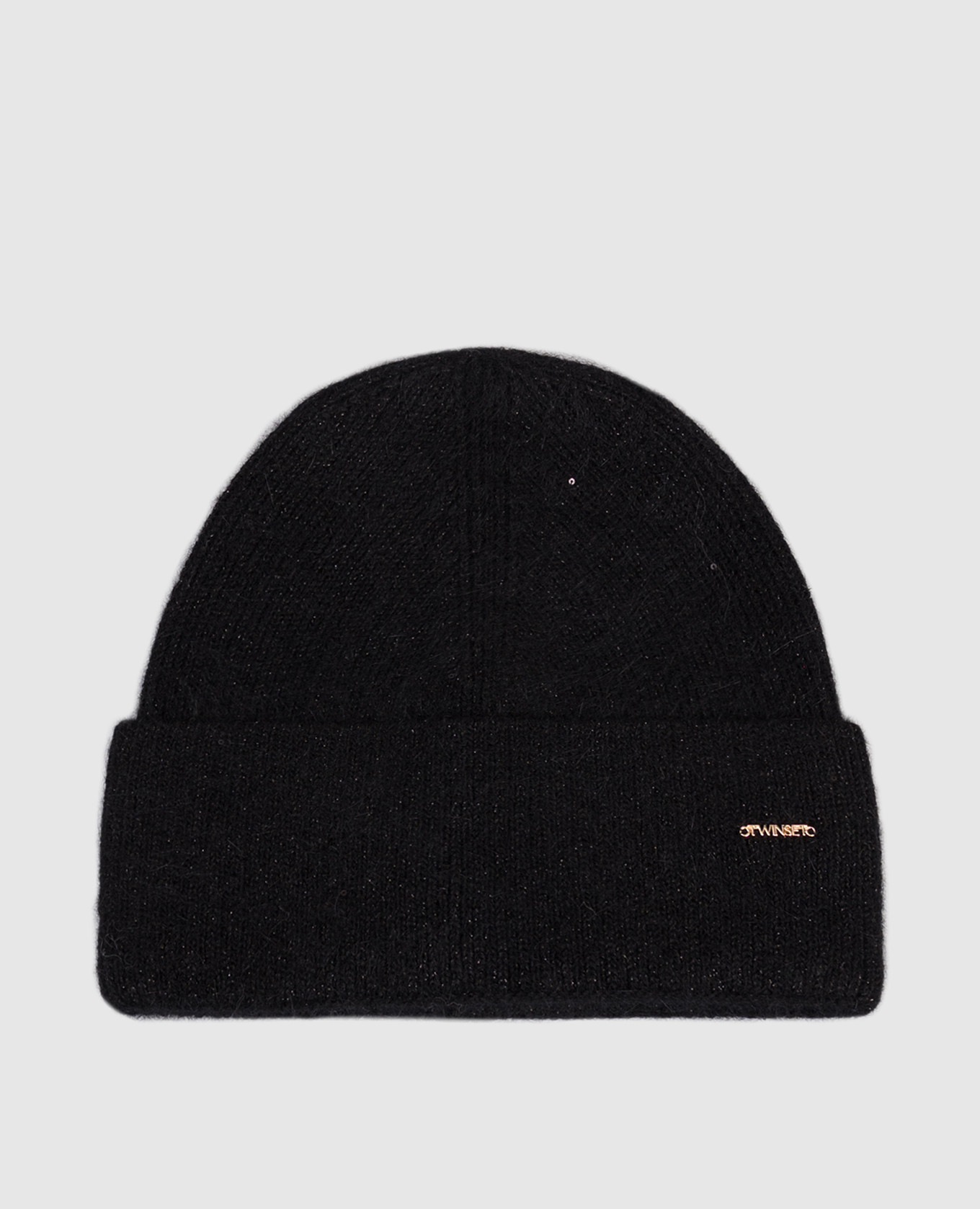Black angora hat with lurex Twinset