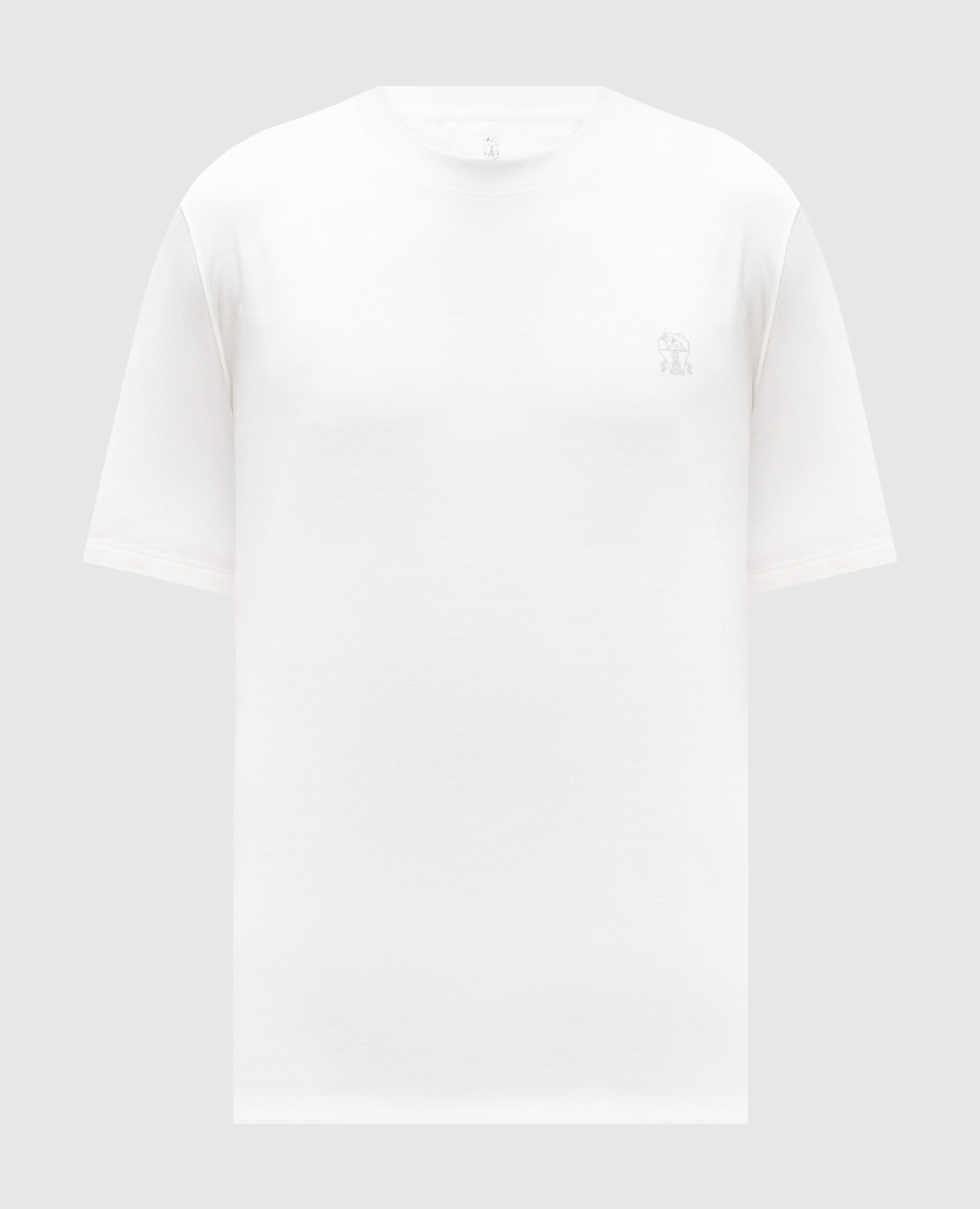 

White T-shirt with logo print Brunello Cucinelli