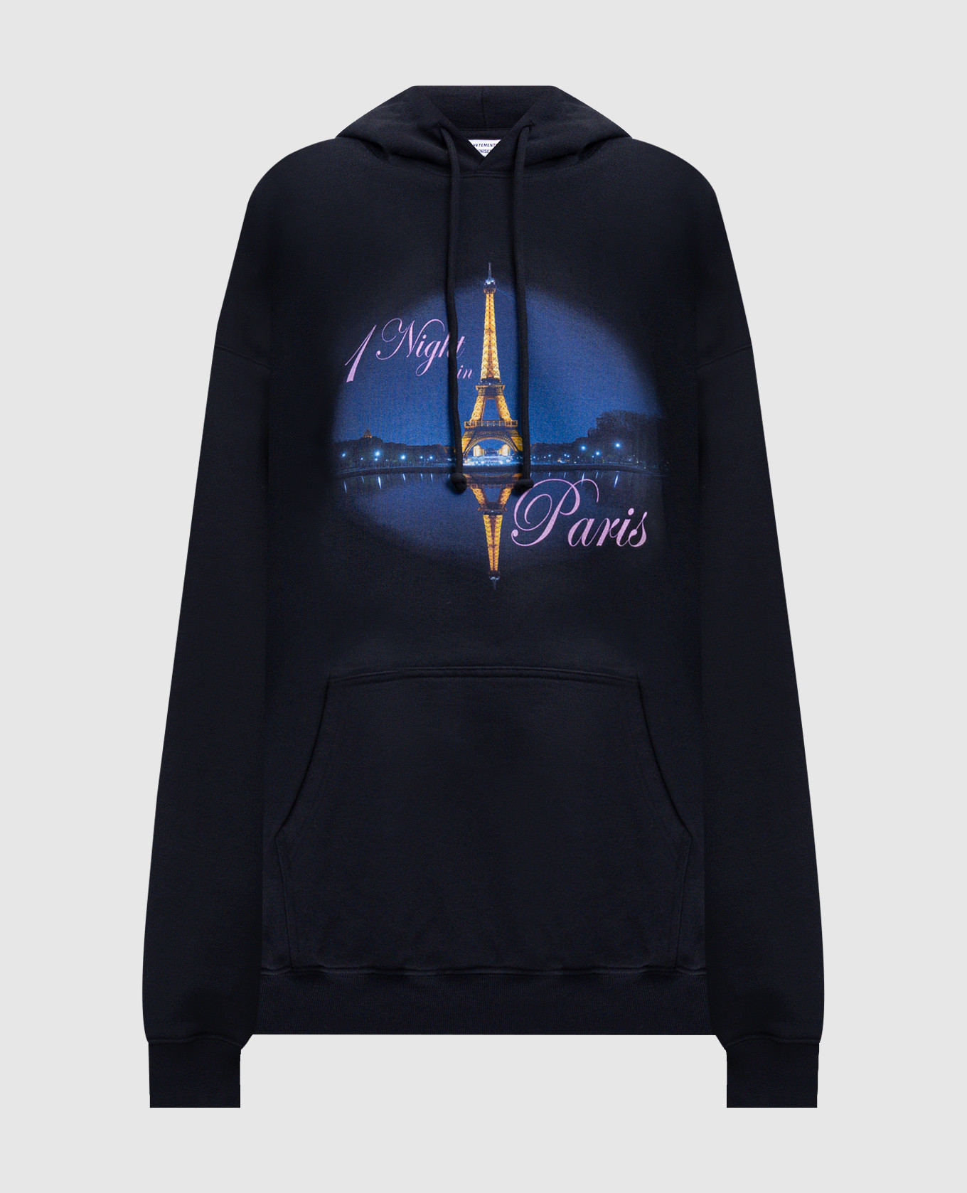 

Black hoodie with branded print Vetements