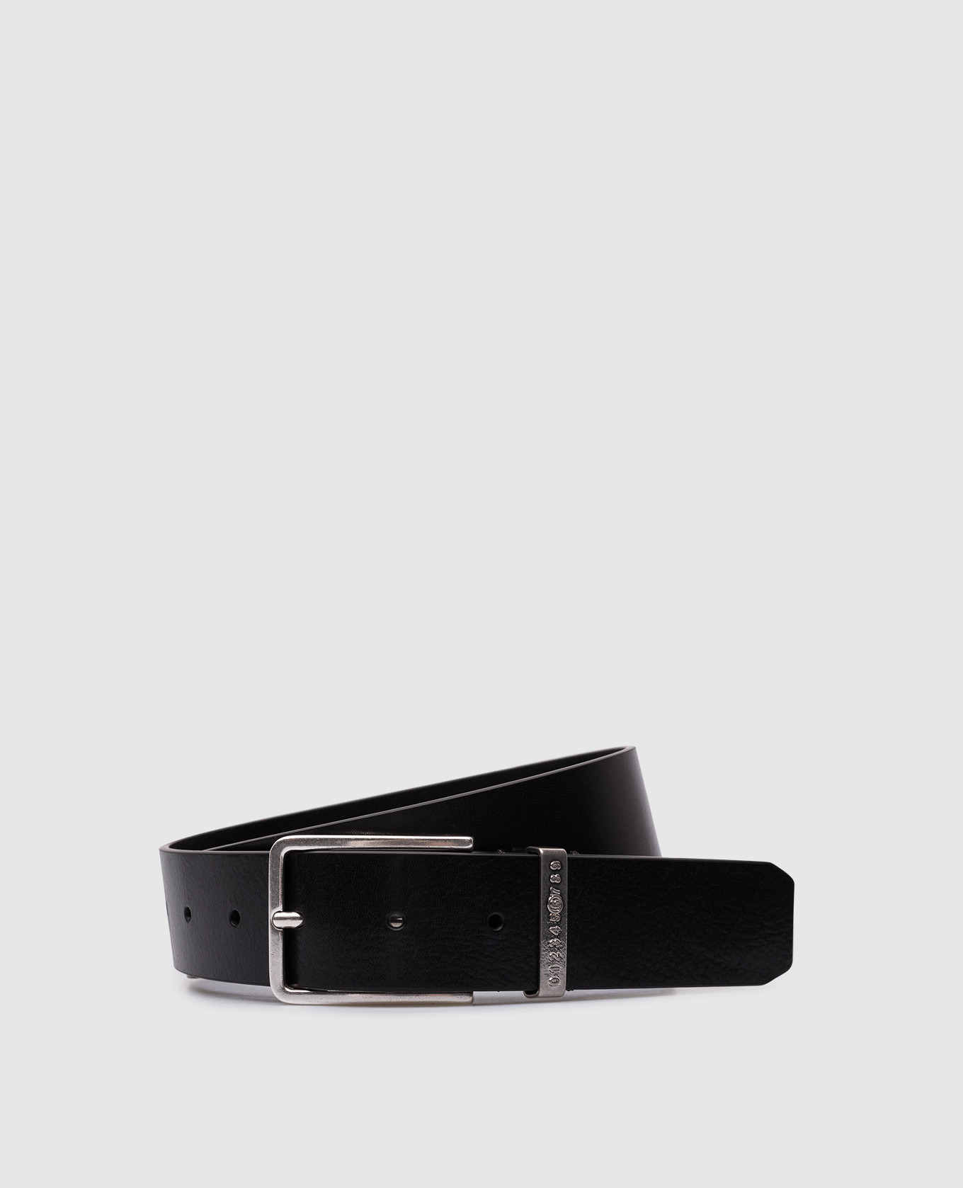 

Black leather strap with logo Maison Margiela MM6, Черный