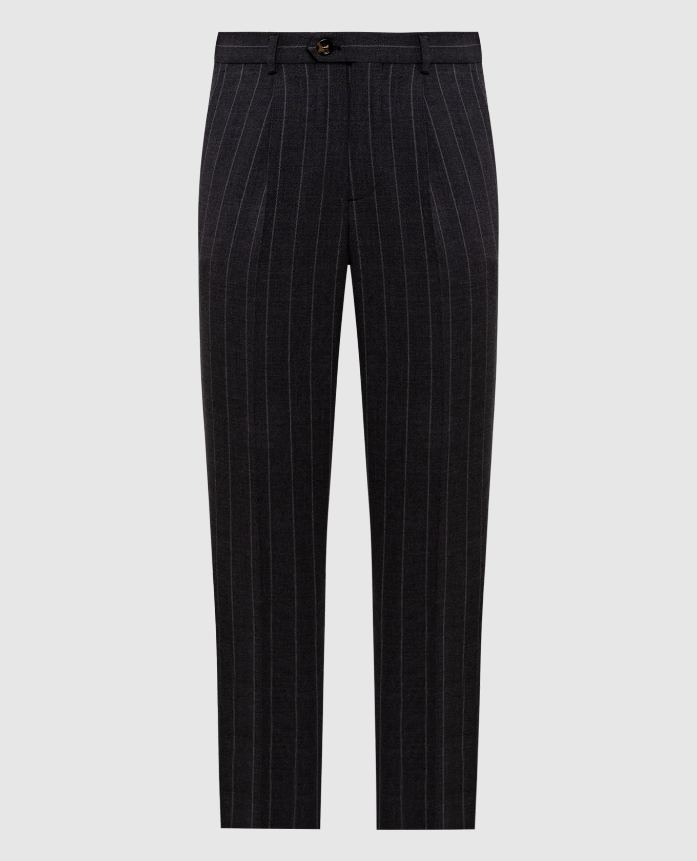 

Gray striped wool pants Brunello Cucinelli, Grey
