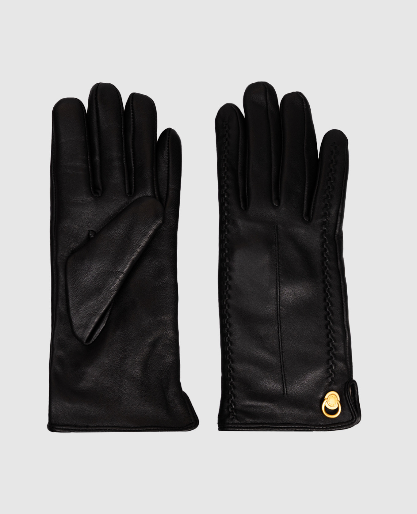 Black leather gloves Gianni Chiarini