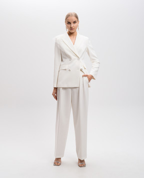 Twinset White pants with lurex 242AT2132