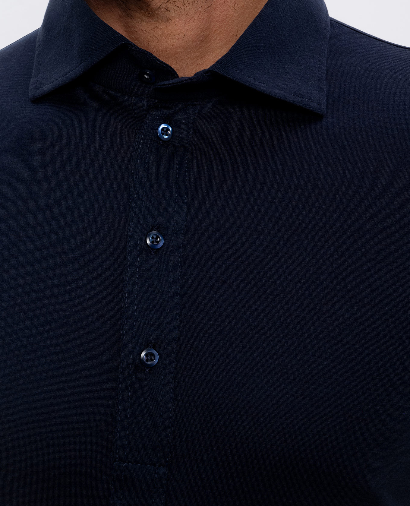 

Blue polo with silk Brunello Cucinelli