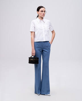 Versace White cropped shirt with logo 10199541A13878