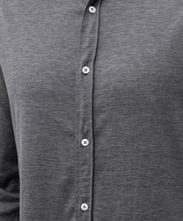 Brunello cucinelli トップス　ダークグレー Brunello Cucinelli - Gray shirt with silk MH8366686 - shop with