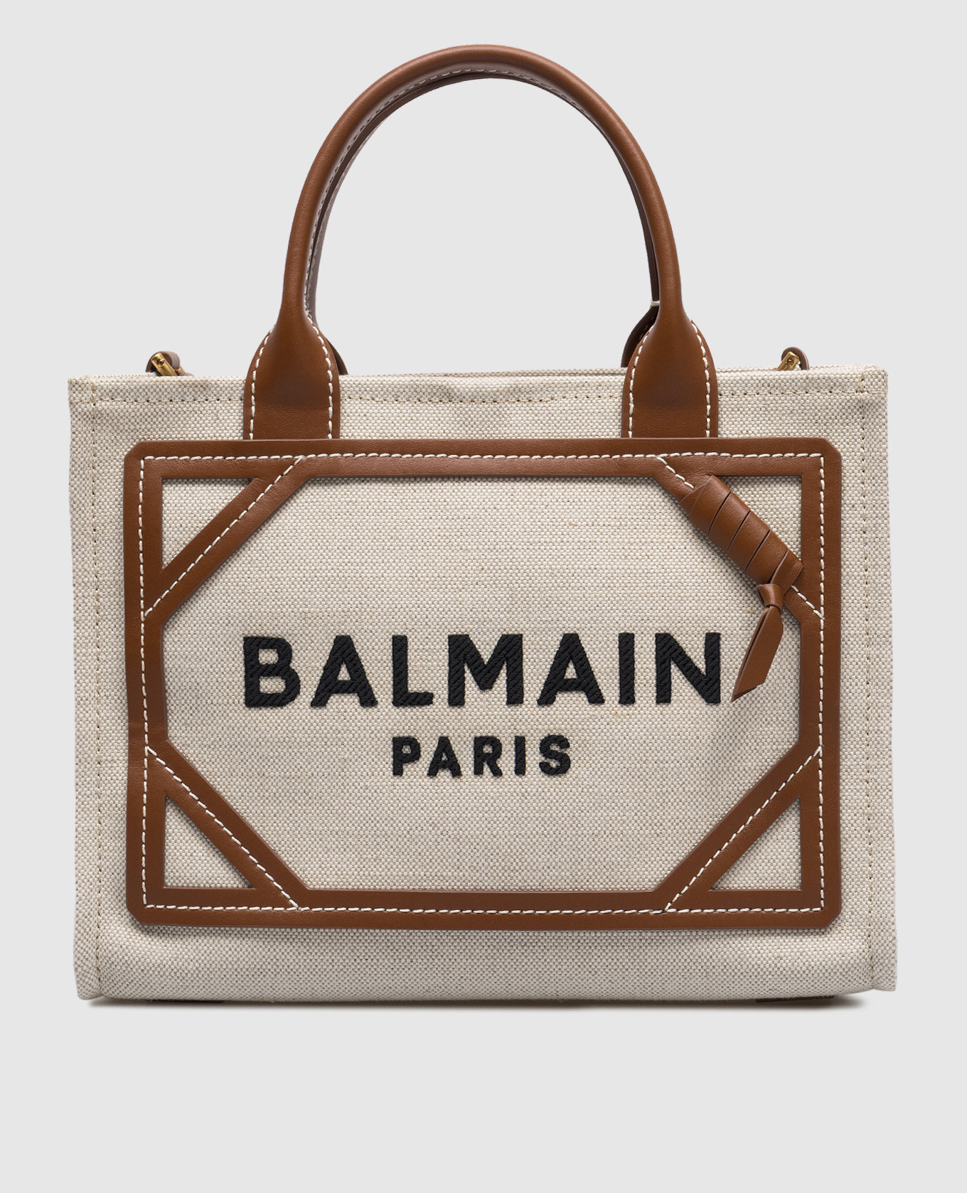 

Beige B-Army logo tote bag Balmain