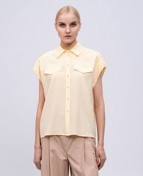 Twinset Yellow blouse with silk 251TP2501