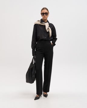 Toteme Black pants with wool 243WRB1637FB0026
