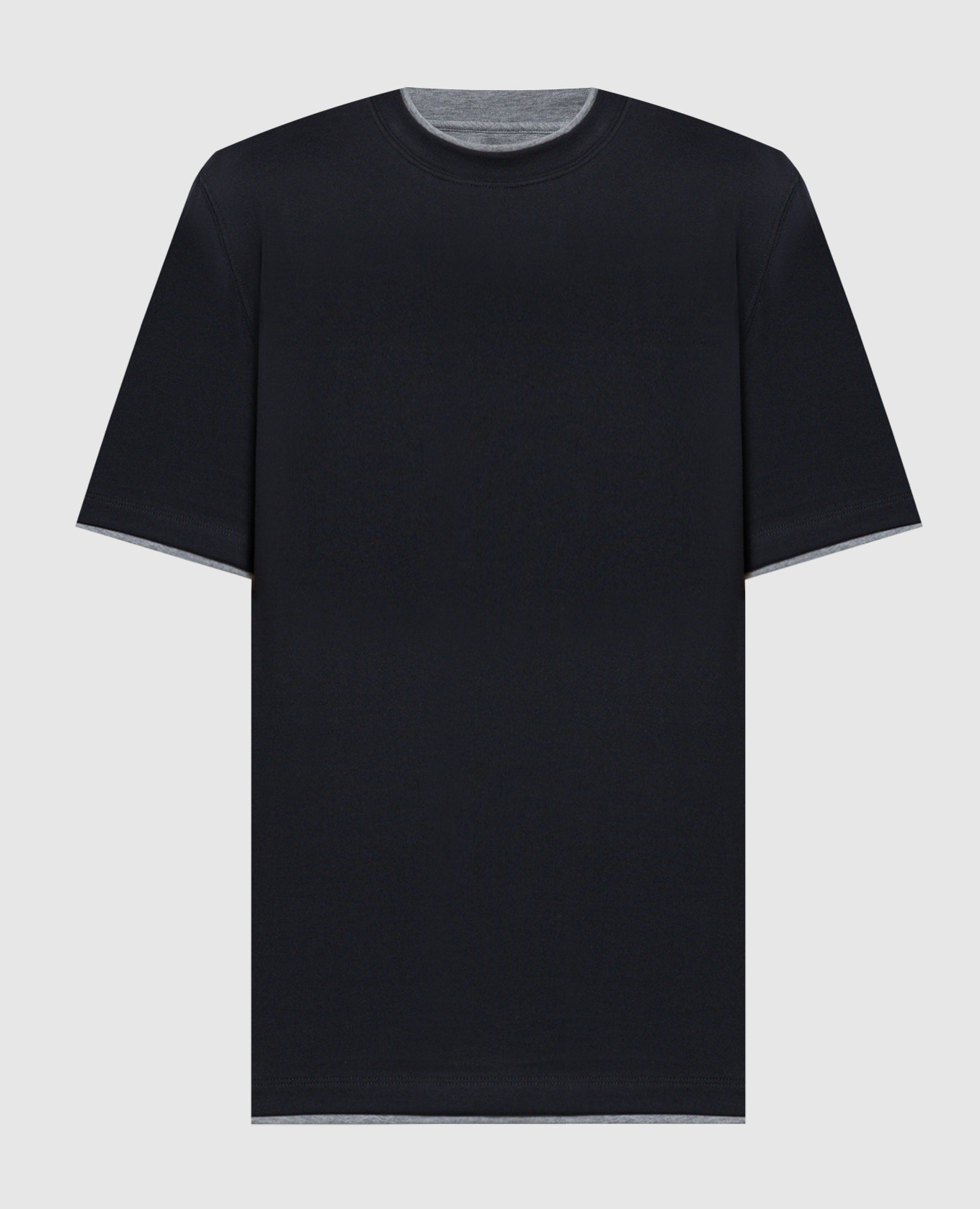 

Blue t-shirt with layering effect Brunello Cucinelli