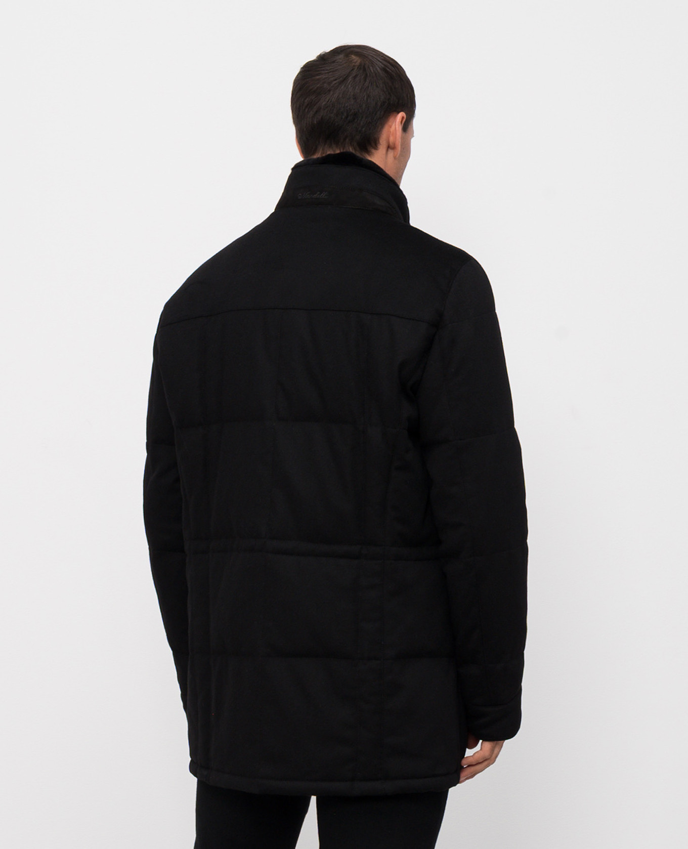 

Black cashmere down jacket Enrico Mandelli