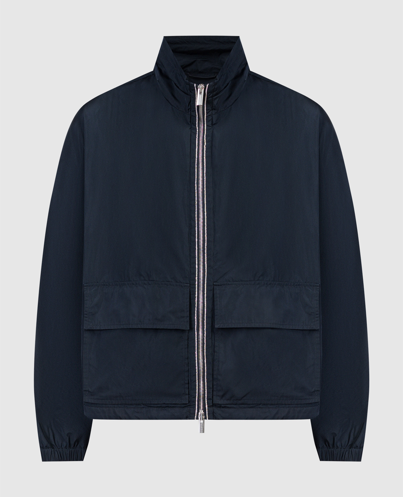 

Blue windbreaker with monil chain Peserico