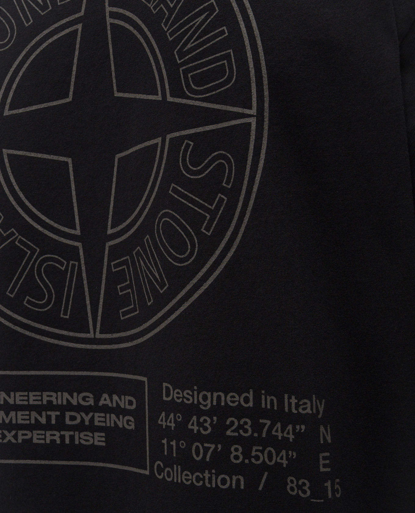 

Black T-shirt with logo print Stone Island