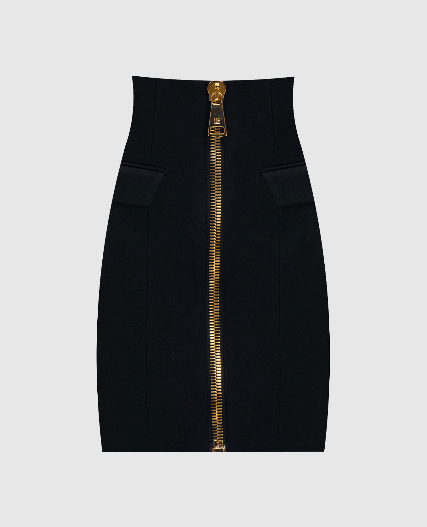 

Black wool skirt with high rise Balmain