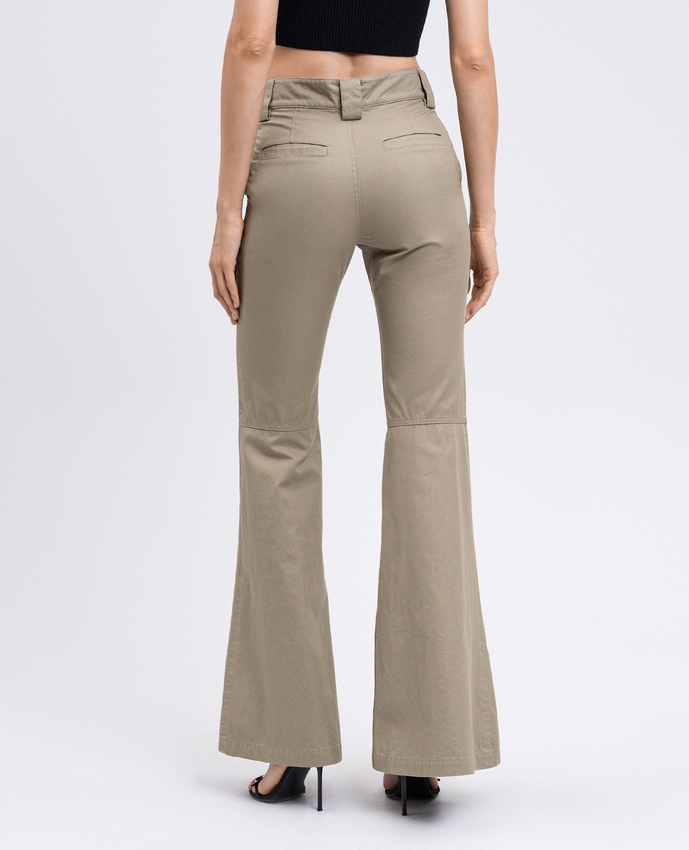 

Khaki flared pants Balenciaga