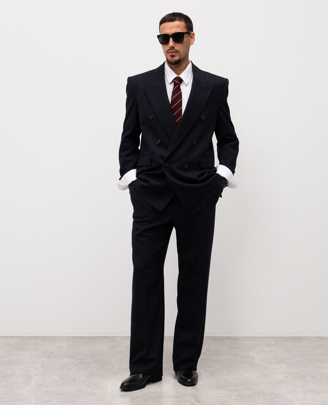 Blue wool pants Saint Laurent 2