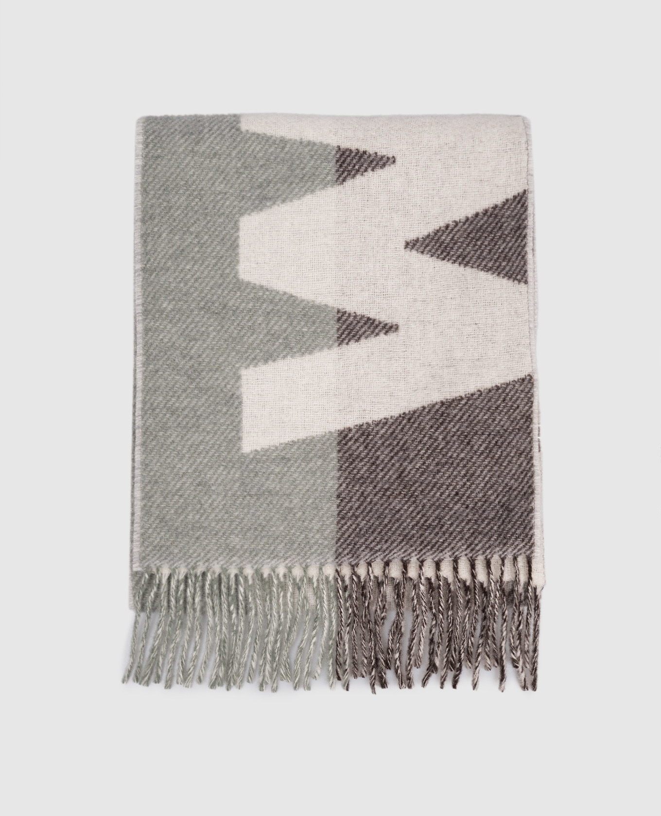 Green wool scarf with logo Woolrich