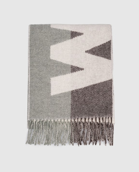 Woolrich Green wool scarf with logo CFWWAC2010FRUT5143