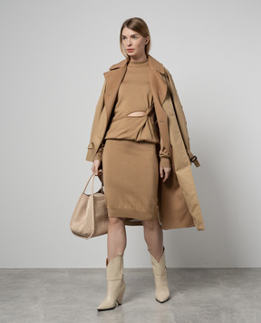 Max Mara Sportmax Luna beige wool skirt LUNA