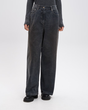 Juun.j Dirty Dying blue corduroy pants JW4X21W50R