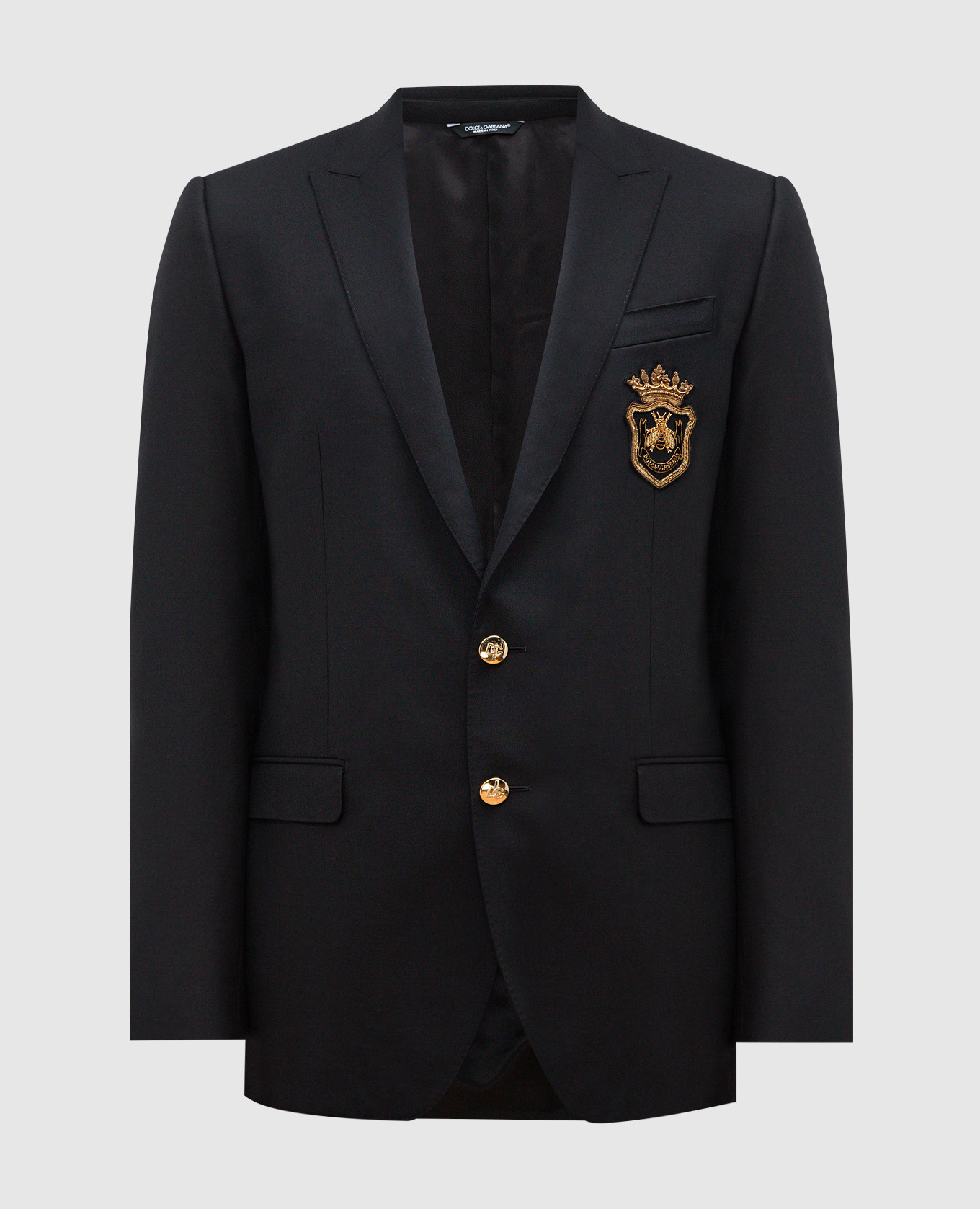 Black wool and silk Martini jacket Dolce&Gabbana