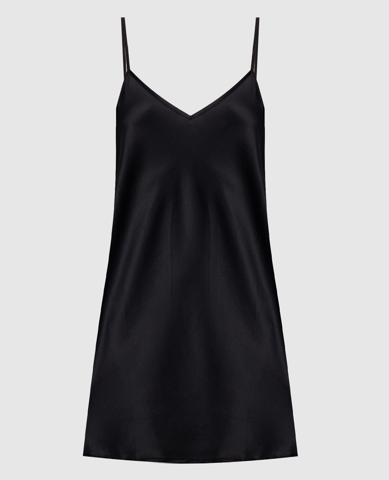 Black silk pajama dress Dore & Rose