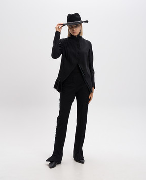 Marc Le Bihan Black pants with buttons 24301