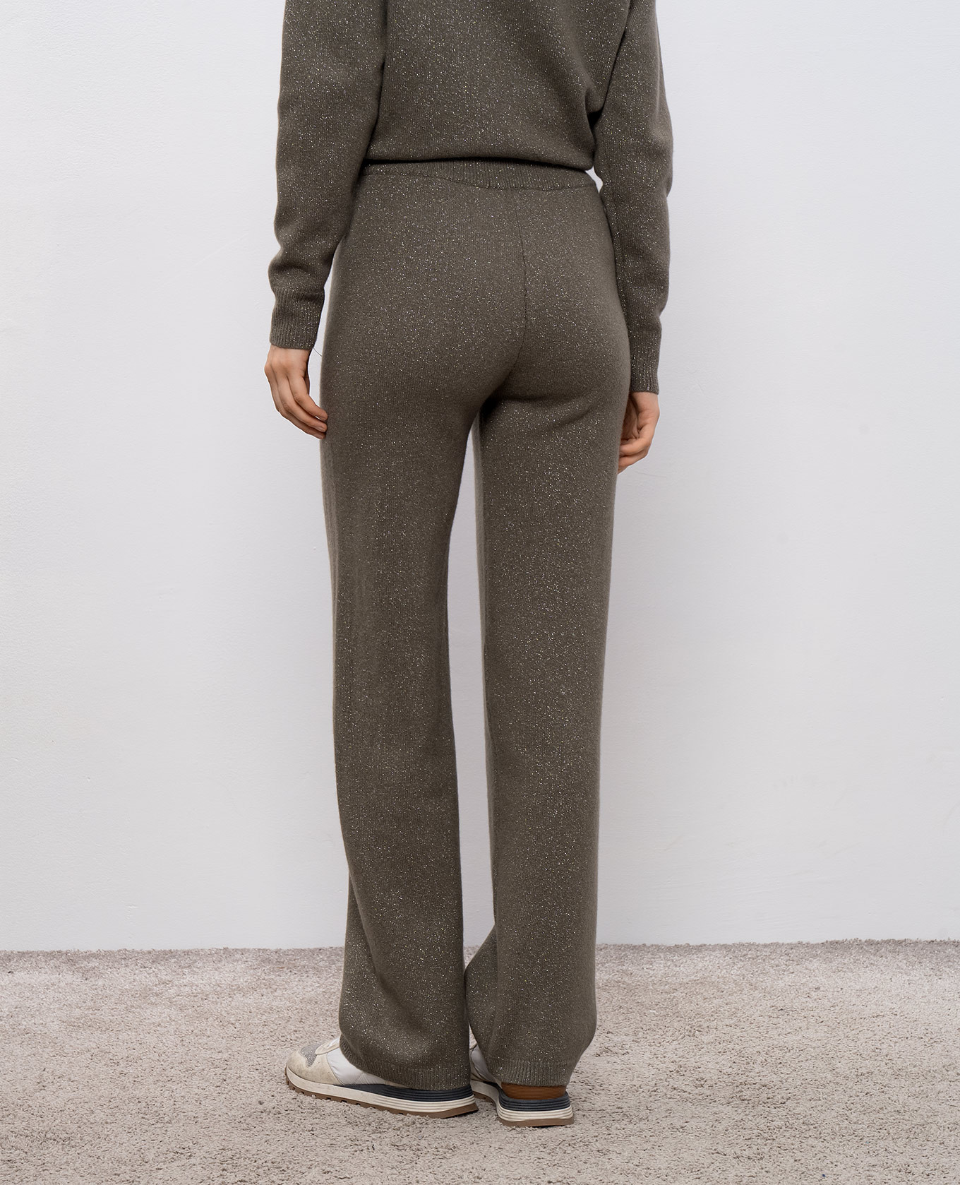 Khaki pants with lurex Peserico 4