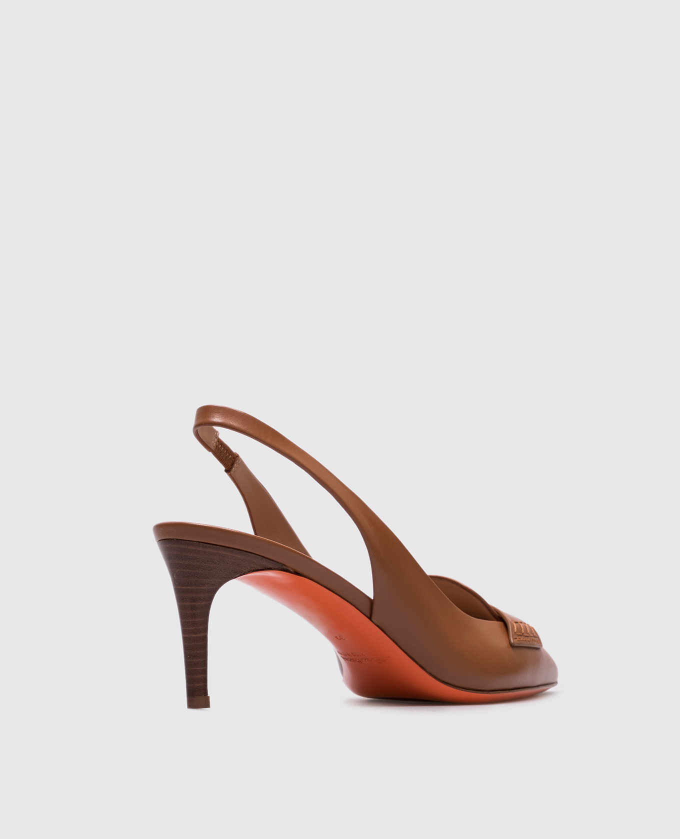 

Brown leather slingbacks Santoni