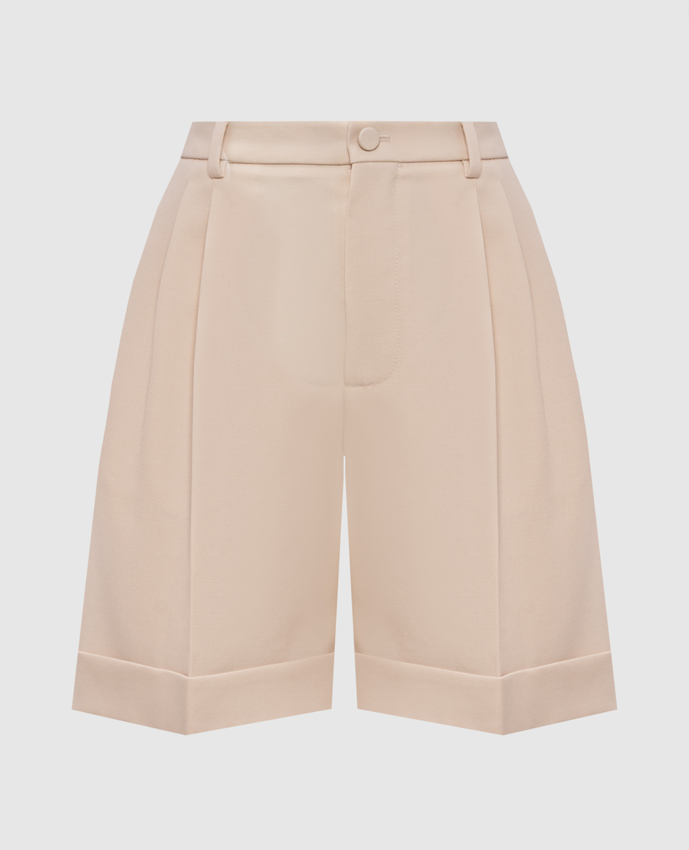 Beige wool bermuda shorts with lapels Valentino