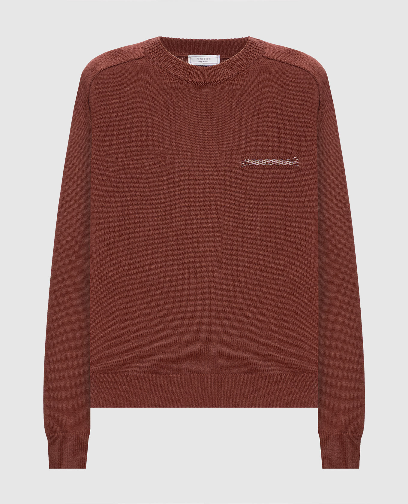Brown wool, cashmere and silk sweater Peserico