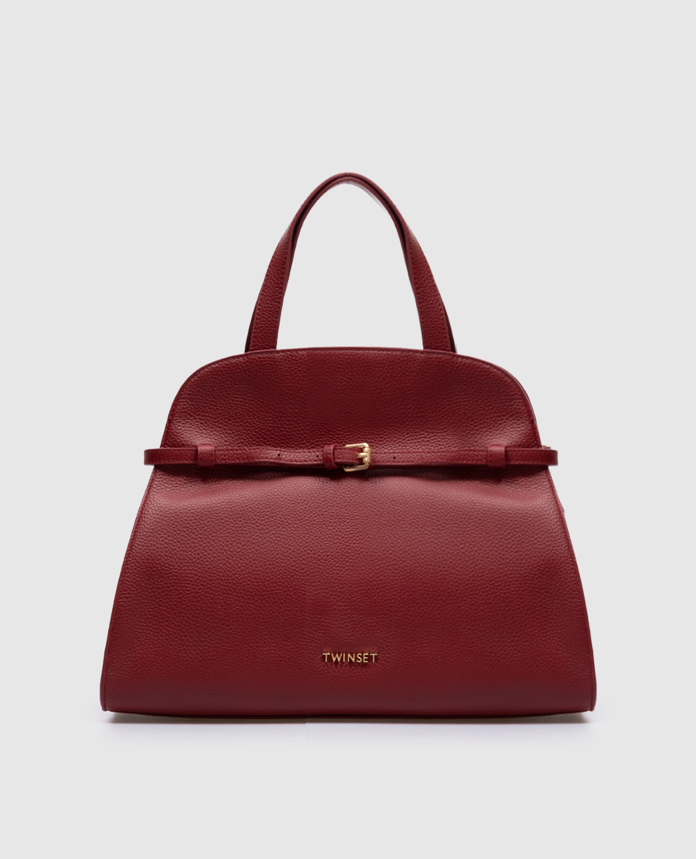 

Red leather bag with logo Twinset