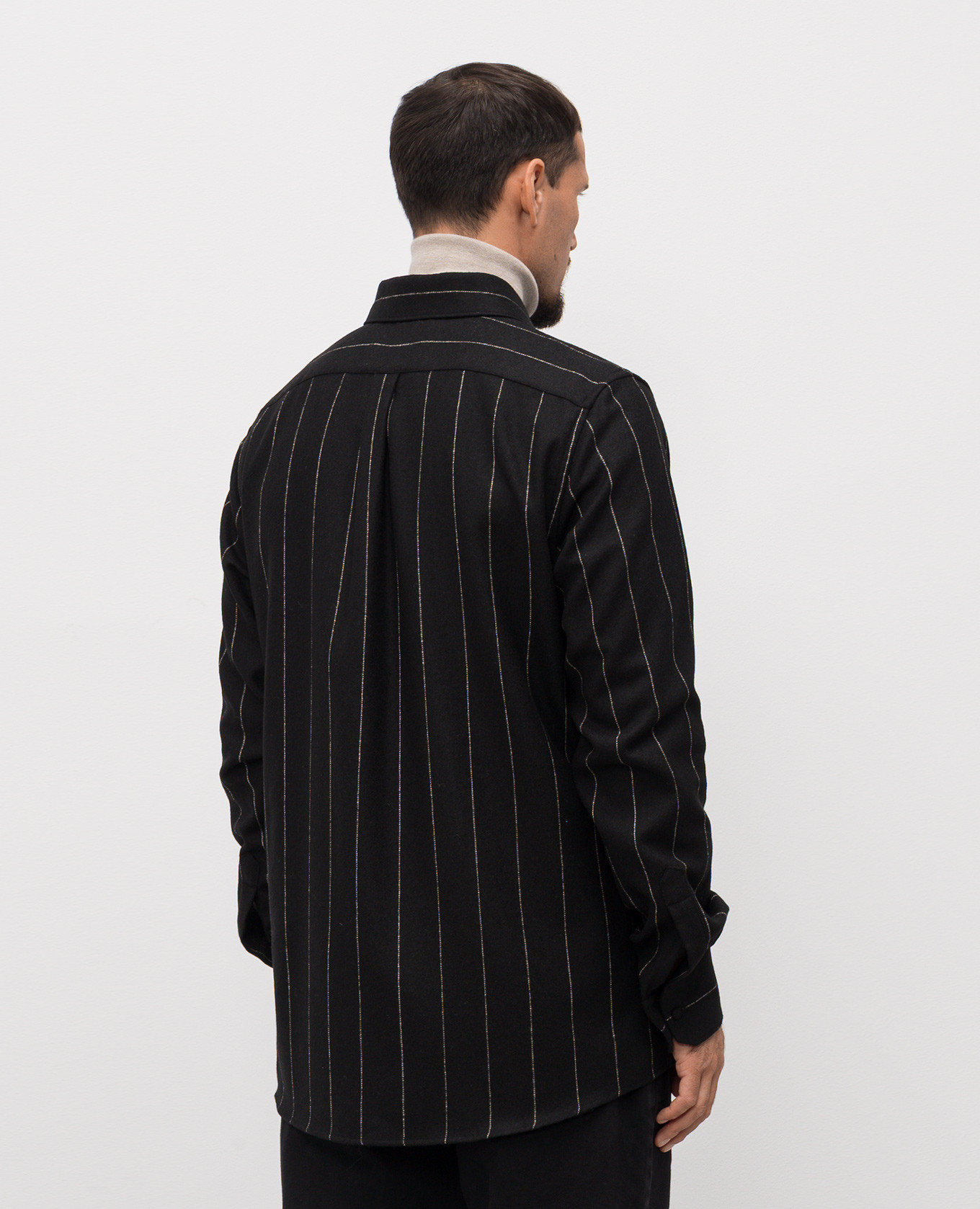 Black striped alpaca shirt Dolce&Gabbana 4
