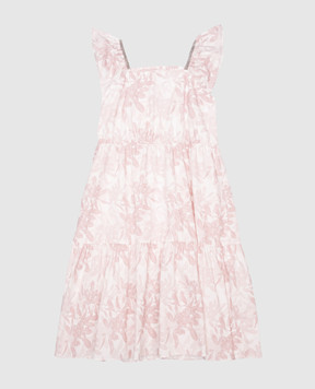 Brunello Cucinelli Children's pink dress with floral print BL909A404C