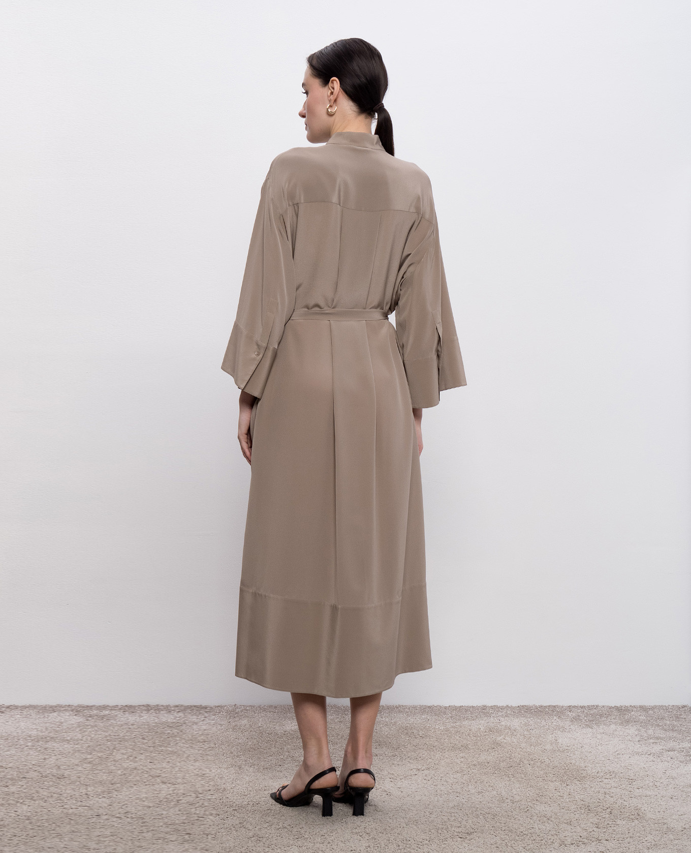 

Darius beige silk shirt dress JOSEPH