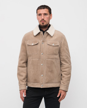 Brunello Cucinelli Brown sheepskin coat MPMLS2058