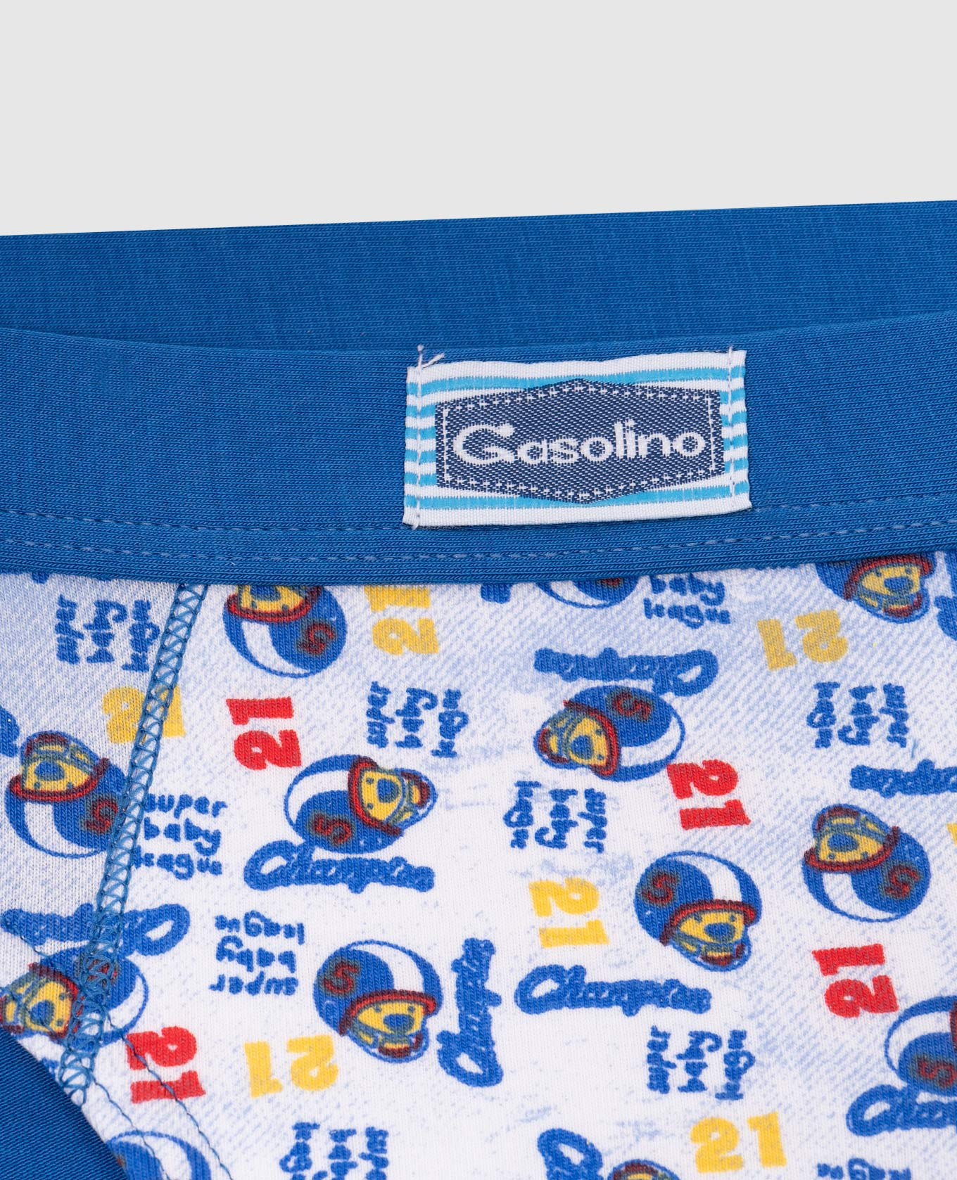 

Gasolino children's blue briefs with 21 print RiminiVeste