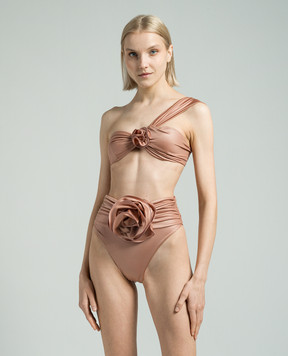 Magda Butrym Pink panties from a swimsuit with a brooch SWIMBOTTOM02613524