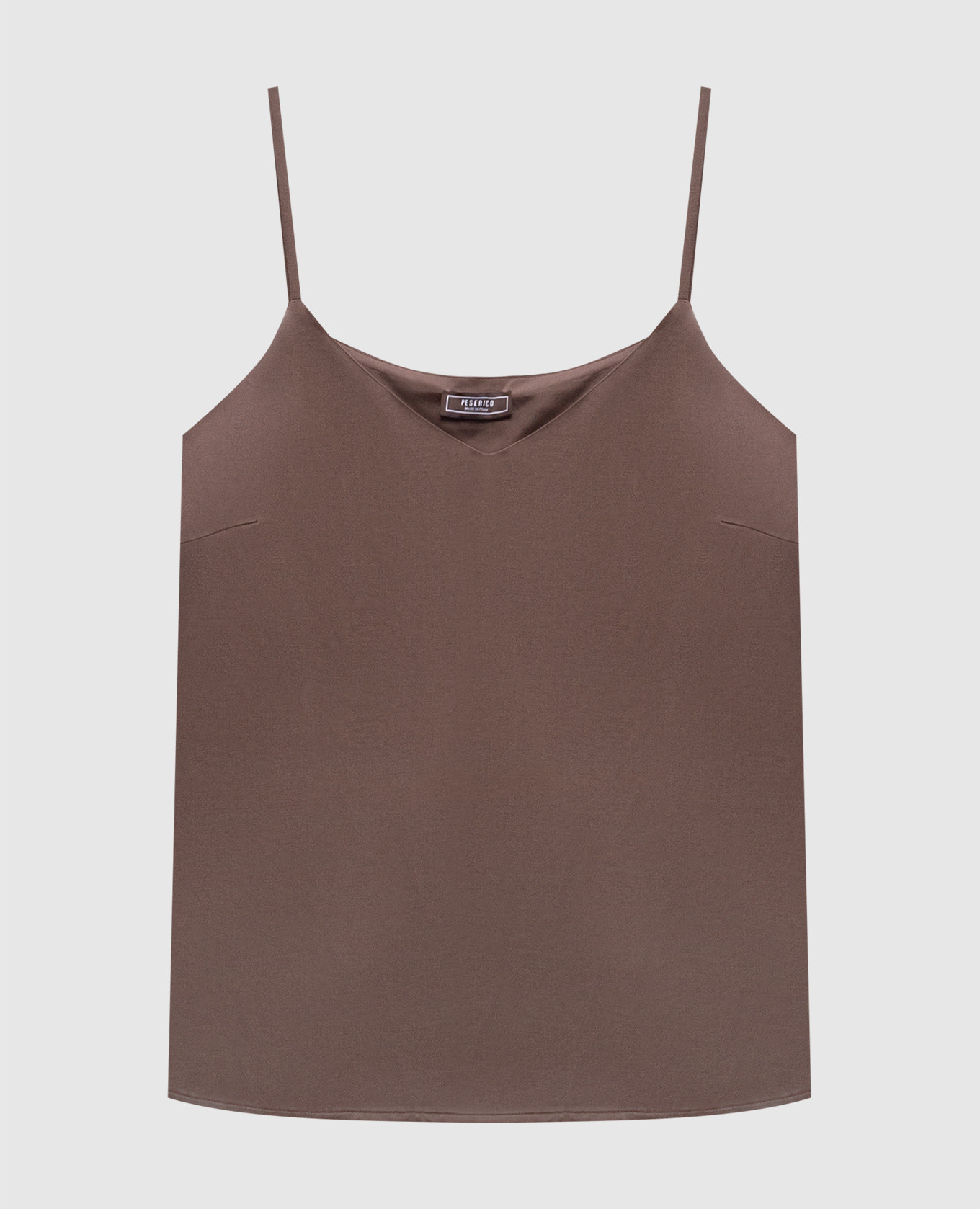 

Brown top with shiny texture Peserico